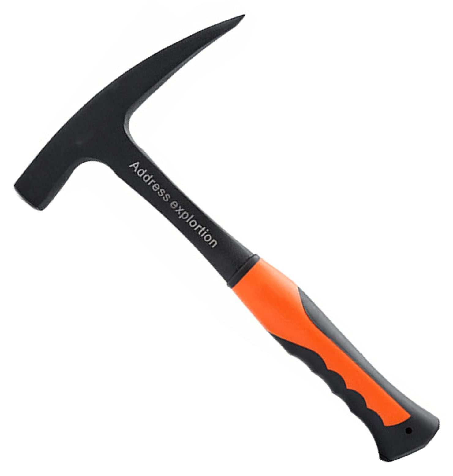 Professionele geologische hamer met platte kop en antisliphandvat, 29 cm