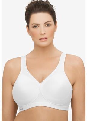 Plus Size Women's Glamorise MagicLift Seamless Sports Wirefree Bra 1006 (Women's & Women's Plus) by Glamorise in White (Size 38 B)