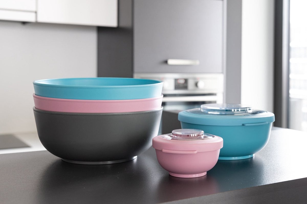 Amuse Lunchbox Set van 3 - Grijs - 200 + 1000 + 2000 ml