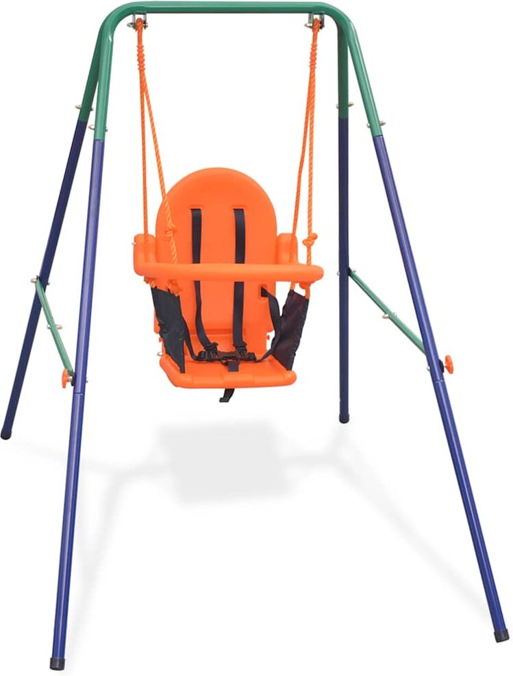 vidaXL Balançoire pour enfants avec harnais de sécurité Orange
