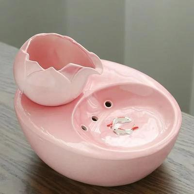 Uplift Essentials Ceramic Smart USB Pet Water Fountain pink