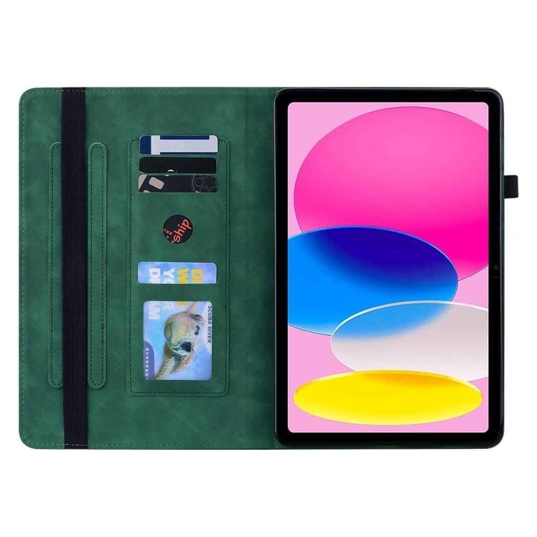 Cover-Discount iPad 2022 (10.Gen) - Schutzhüllle mit Zipper Tasche grün (Apple iPad 2022 (10. Gen)) (660202104C)