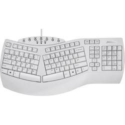 Perixx Periboard-512 USB Tastatur Deutsch, QWERTZ Weiß Ergonomisch 11526