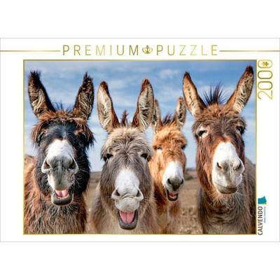 CALVENDO Puzzle Vier Eselfreunde | 2000 Teile Lege-Größe 90x67cm Foto-Puzzle für glückliche Stunden, von , Calvendo Puzzle