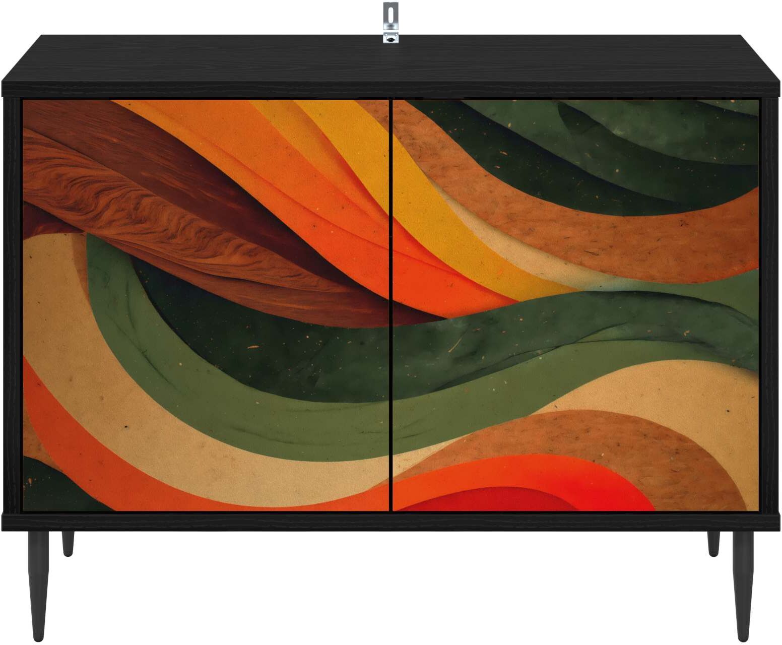 vidaXL Meuble TV BONN 69 x 33 x 50,5 cm Chêne noir Bois d'ingénierie