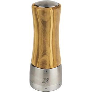 Peugeot Gewürzmühle Madras 3615700, Höhe 16 cm, Olivenholz, natur, Zirkonia-Mahlwerk, Salzmühle