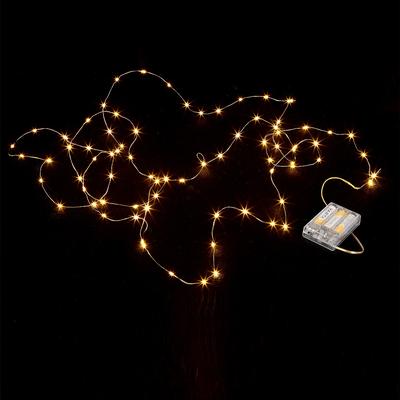 LED Außen-Tischleuchte AMBIENTE HAUS "LED-Lichterkette", gold (warmweiß), B:1cm H:1cm L:400cm, Leuchten