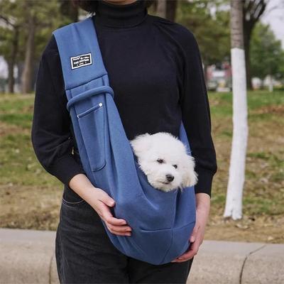 Inspire Select Pet Sling Carrier Bag Comfortable Crossbody Shoulder Bag For Small Dogs, Cats & Travel blue