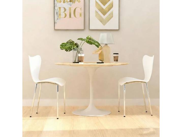 Lot de 2 Chaise Salle de Manger PIPIPOXER - Chaise à Manger en Plastique - 45 5x40x82 5 cm - Blanc
