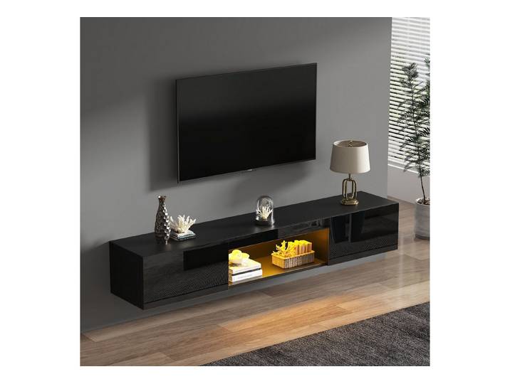 STILVORA Lowboard mit LED,Wandmontierter TV-Schrank Fernsehschrank mit Hochglanz (TV-Schrank hochglanz, TV-Board, 1 St., Breite:160cm), mit LED-Beleuchtung, Bluetooth-APP-Steuerung