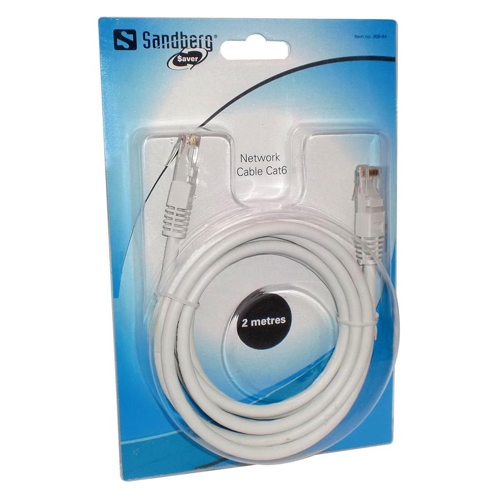 Sandberg Netzwerkkabel (U/UTP, CAT6, 2 m) (306-94)