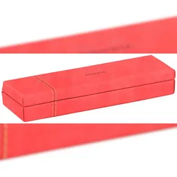 Rhodiarama, Stiftebox aus Kunstleder, 21x5,5x3cm - Koralle 194521C