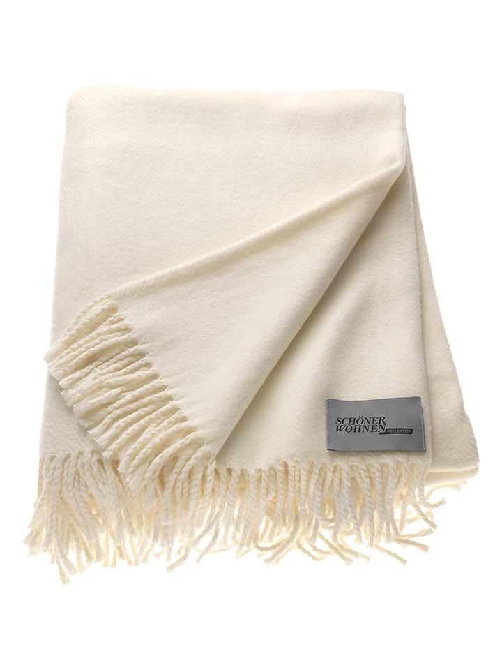 Schöner Wohnen Plaid ''Basics'' in Creme - (L)200 x (B)140 cm - onesize