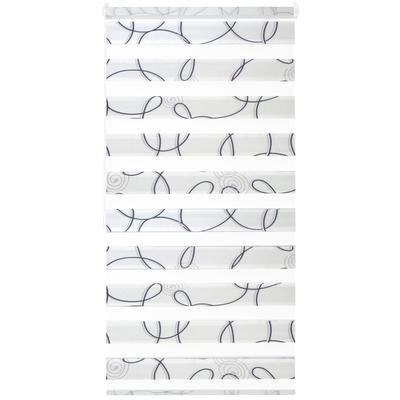 Doppelrollo GOOD LIFE "Alina 2" Gr. 6, bunt (weiß, bunt), B:100cm H:150cm, Polyester, Rollos, 1 Stück