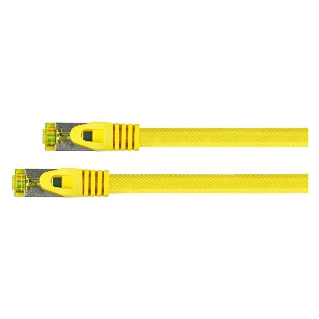Kabelmeister RJ45 Patchkabel mit Cat. 7 Rohkabel, und Nylongeflecht, S/FTP, PiMF, halogenfrei, gel (PiMF, S/FTP, 30 m) (SO-37140)