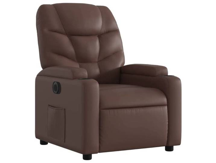 CLARENCE® Fauteuil inclinable électrique - avec moteur électrique - pour adulte - Marron Similicuir LV1387