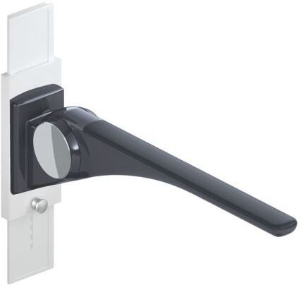 Hewi 802 LifeSystem Stützklappgriff 802.50.40660DR 600, anthrazit hochglanz/anthrazit matt, mit Höhenverstellung