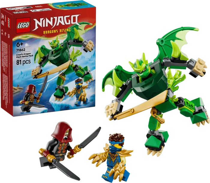 LEGO NINJAGO 71862 Lloyds Drachen-Mech Battle Set