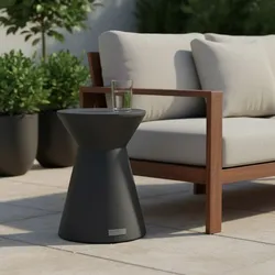 Loungetisch Rome Faserbeton Schwarz