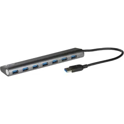 i-tec USB 3.0 Metall-HUB-Aufladung – 7 Power (USB-C, 7 Ports), Dockingstation + USB Hub, Silber