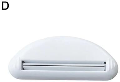 Inspired Living SmartPress Toothpaste Tube Squeezer Manual Toothpaste Dispenser & Multi Use Tube Squeezer Tool white