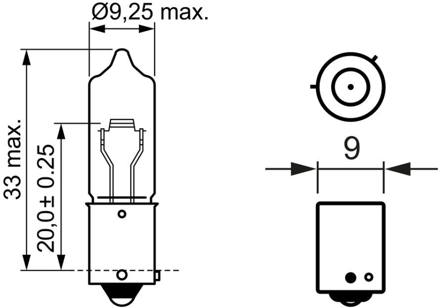 Bosch Lampada a incandescenza Pure Light H21W 12V, 21W, 10 Pezzo