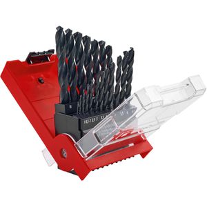 Einhell Bohrer 423019, HSS-R Spiralbohrer, 19-teiliges Set, 1-10 mm, Metallbohrer