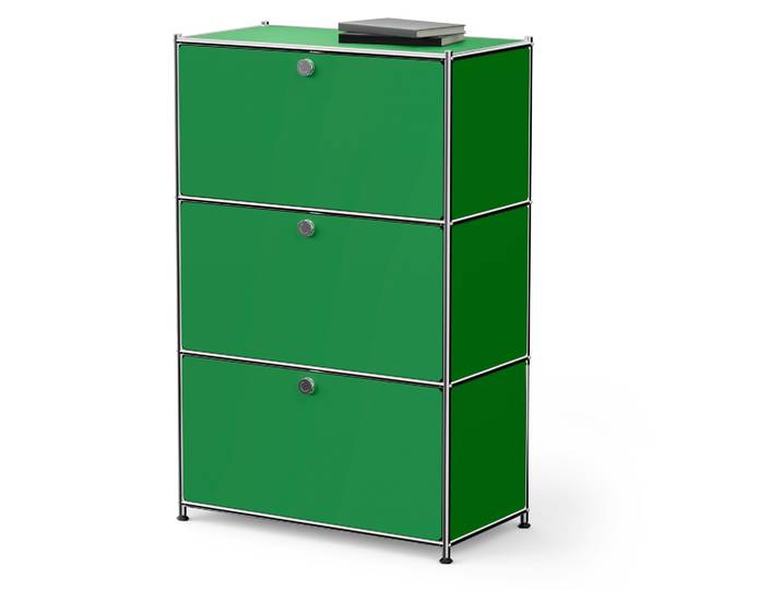 Tchibo - Kommode Metall »Cn3« mit 3 Klappenfächern - 77x40x120,5cm - chrom -