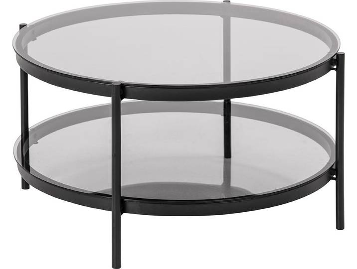 Smuk Table basse Ø 79 cm Tory Verre fumé