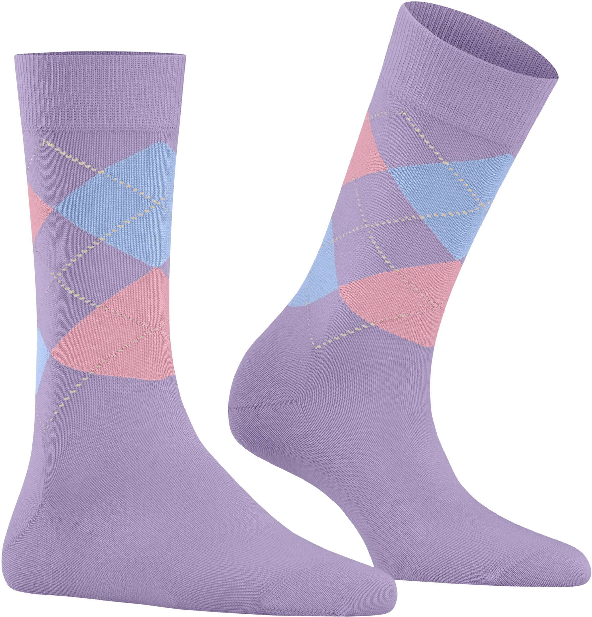 Socken BURLINGTON "Covent Garden", Damen, Gr. 36-41, lila (lupine (6903)), Obermaterial: 84% Baumwolle CO. 16% Polyamid PA., glatt, Socken Socken