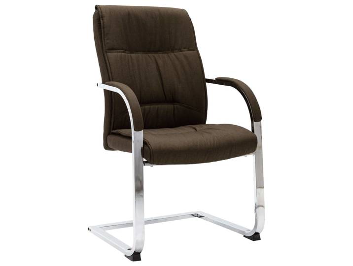 vidaXL Freischwinger Bürostuhl Braun Stoff
