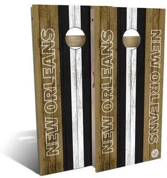Skip's Garage New Orleans Football Outdoor Cornhole Board Set