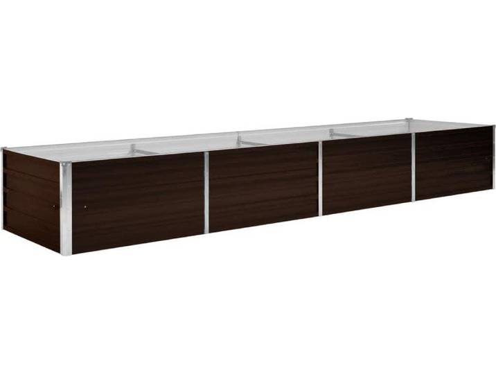 vidaXL Garten-Hochbeet Braun 320 x 80 x 45 cm Verzinkter Stahl