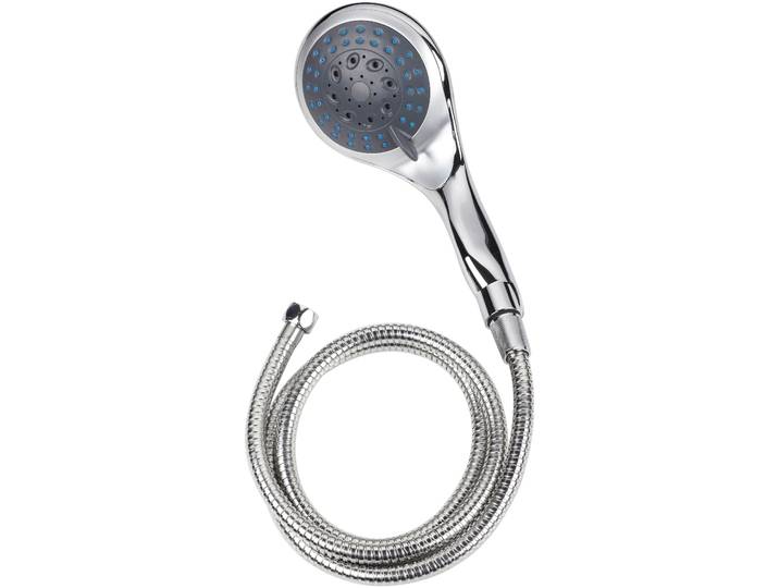 Handbrause EISL Welly , grau (chromfarben), Duschköpfe, Handbrause, Duschkopf mit Schlauch und 5 Funktionen, Chrom