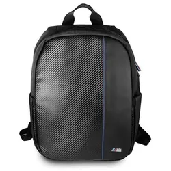 BMW Carbon Navy Stripe - 16" Rucksack für Laptop (schwarz)