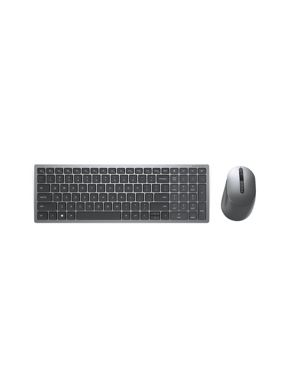 Dell Pro Plus Compact Keyboard and Mouse US International (QWERTY) - Tastatur & Maus Set - Grau