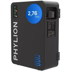 Phylion 2,76 kWh LiFePO4 Batteriespeicher – IP65 Außenspeicher mit Heizmatte, sk...