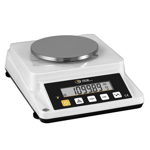 PCE Instruments Tischwaage PCE-BSK 1100 bis 1100g |Stückzählfunktion |batteriebetrieben |Libelle |externe Kalibrierung