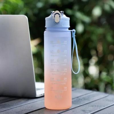 Uplift Picks Large Capacity Sports Water Bottle 900ml Gradient Gym Fitness Drinking Bottle blue 900 Ml