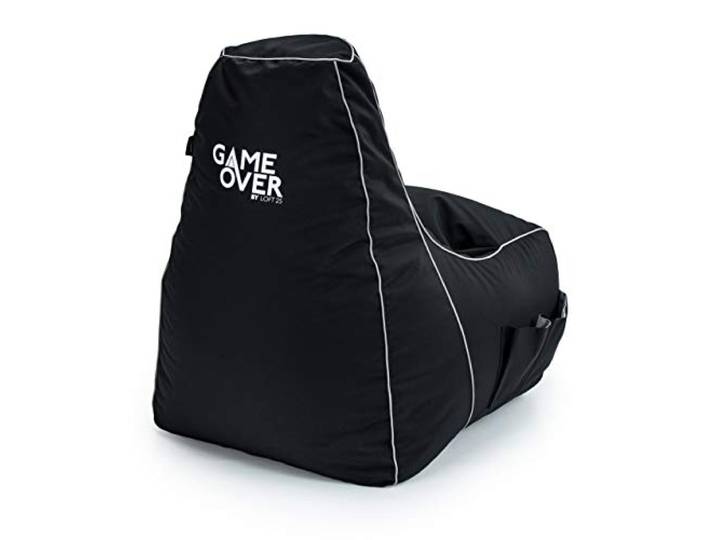 Game Over Video Spiele sitzsack - sitzsack Erwachsene, Indoor Outdoor Bean Bag, sitzsack Sessel für Gaming Room, Headset Halter & Seitentaschen für Controller,Gaming Sessel (Kosmischer Rauch)