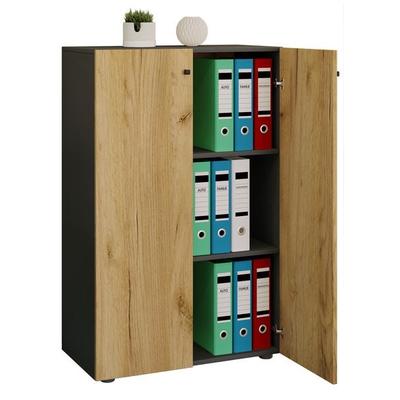 Büroschrank Bücher Ordner Aktenschrank Lona 3fach
