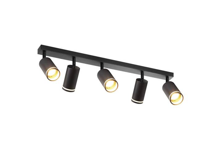 Nettlife Deckenstrahler Tölz 5-flammig 73/5/17 cm, Schwarz, Metall, Gu10, 5x17x73 cm, Lampen & Leuchten, Innenbeleuchtung, Spots & Strahler, Deckenspots