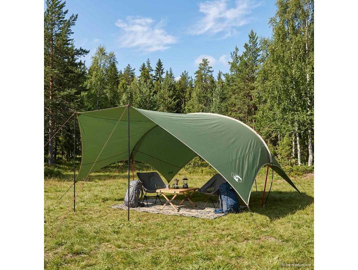 vidaXL Camping Tarp Wasserfest Grün 690 x 580 x 255 cm