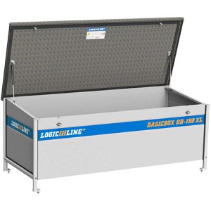 Logicline Fahrzeugbox BasicBox BB-190 XL, aus Aluminium, 857 l, mit Schloss & Standfüßen, 190 x 74 x 80 cm