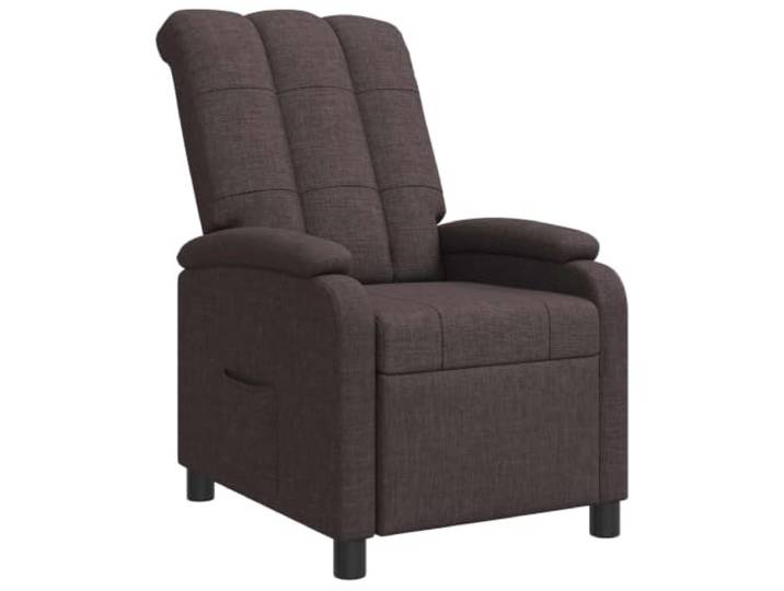 NLQMSU Sessel, neigbar, dunkelbraun, Stoff aus Polyester Winkel 115°-160°, Metallrahmen, Holz, Schaumstoff und Faser, feuchtes Tuch