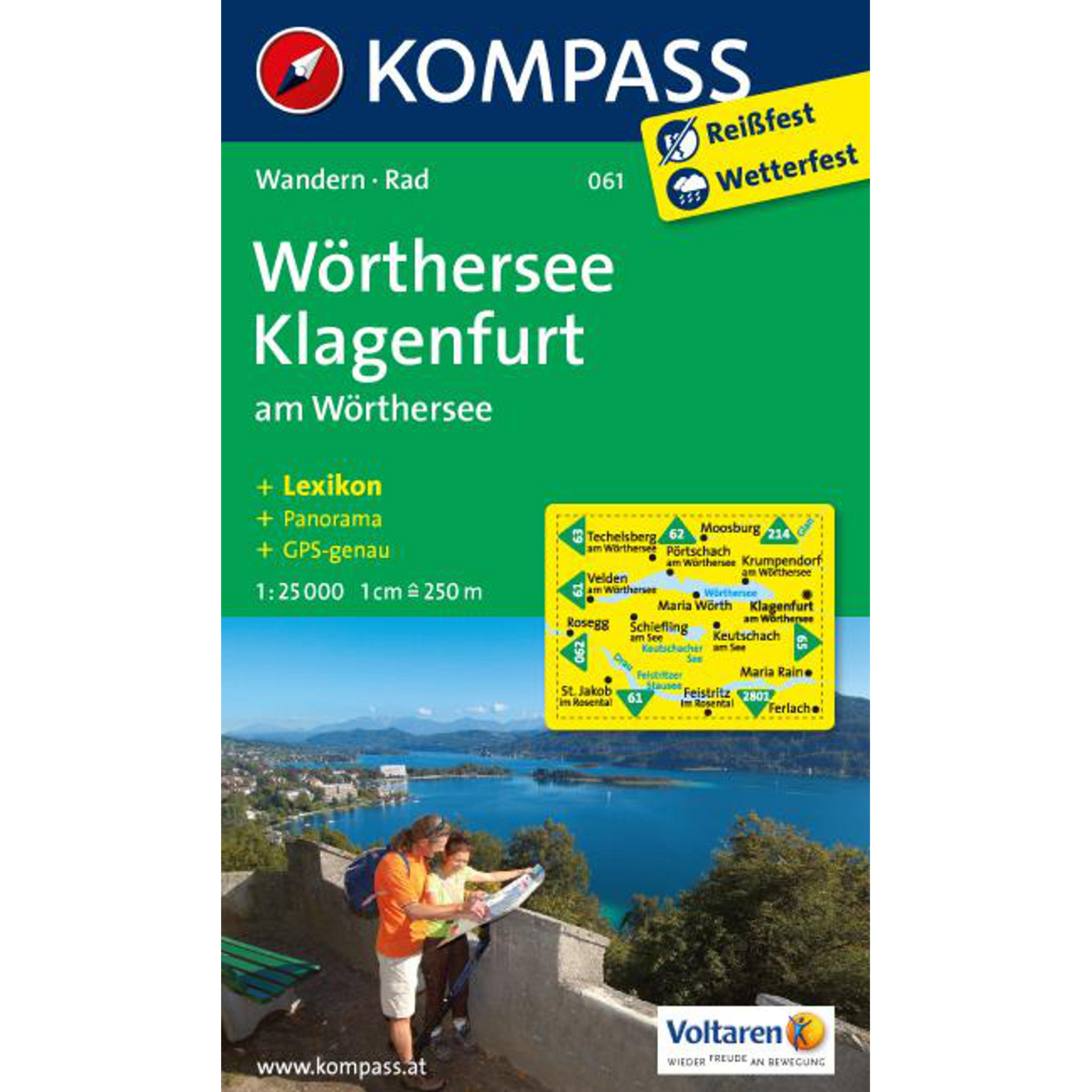 Kompass Verlag WK 061 Wörthersee - Klagenfurt Topografische Karten