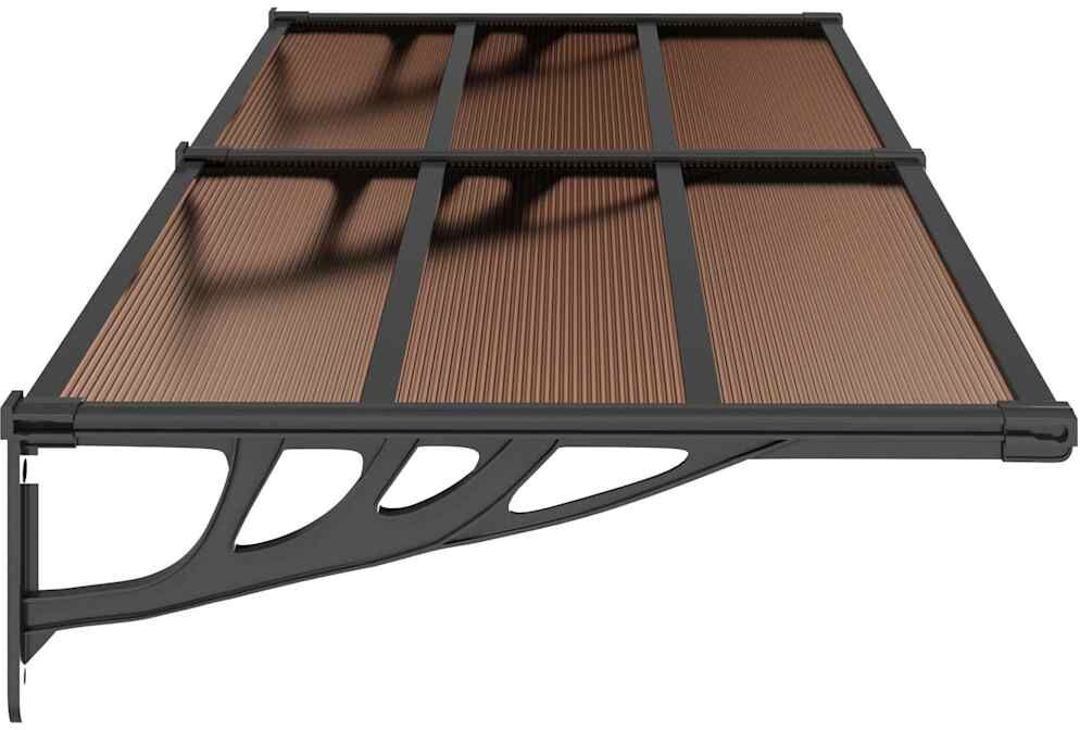 vidaXL Auvent de porte Noir 239x90 cm Polycarbonate