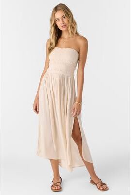 O'Neill s Devyn Midi Dress in Tapioca, Size Small, Viscose