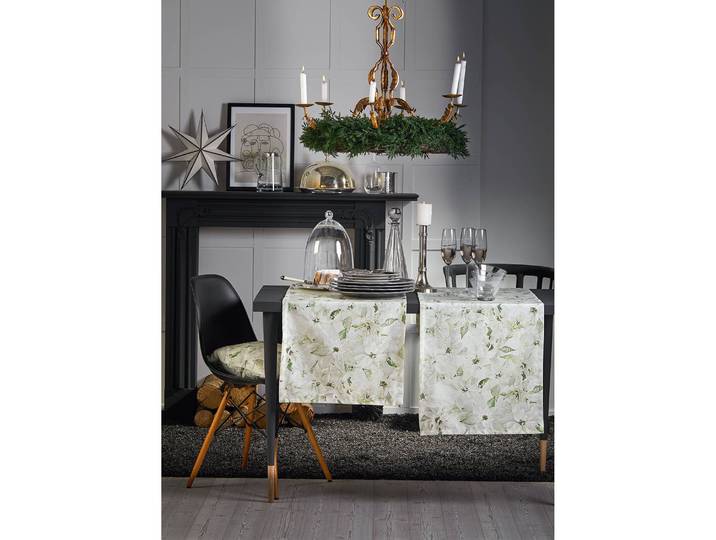 Chemin de table 3614 48 x 140cm Blanc/Blanc