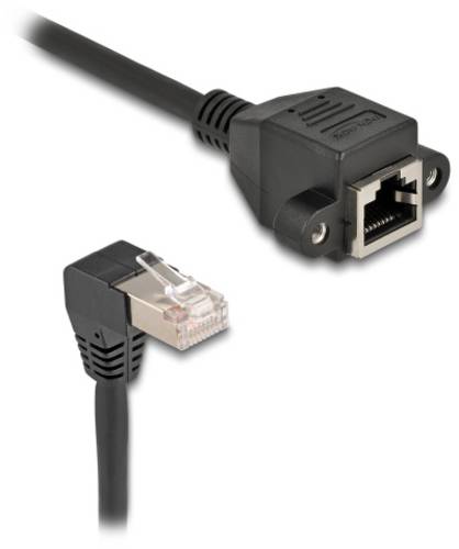 Delock 80312 RJ45 Patchkabel CAT 6a S/FTP 2.00m Schwarz 1St.